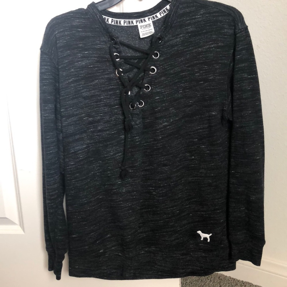 Lace up front. Logo on back